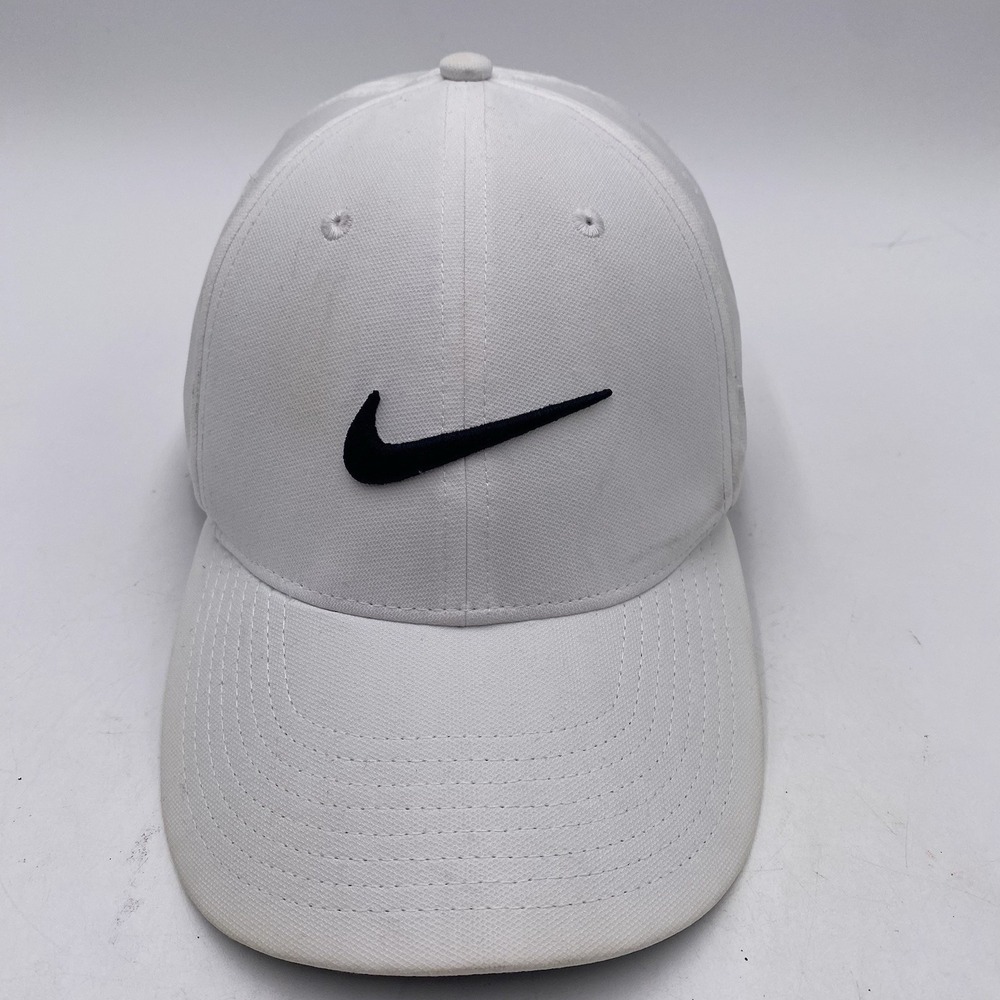 Nike Golf Hat Club Cap M/L SnapBack  White  OSFM Cleaned Drifit See Pics - Picture 2 of 11